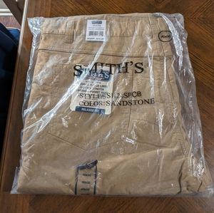 smith's workwear men's stretch fleece-lined canvas 5-pocket pant